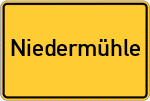 Place name sign Niedermühle