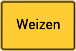 Place name sign Weizen