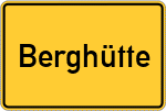 Place name sign Berghütte