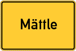 Place name sign Mättle