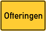 Place name sign Ofteringen