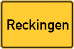 Place name sign Reckingen