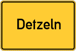 Place name sign Detzeln