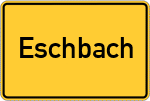 Place name sign Eschbach