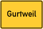Place name sign Gurtweil