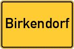 Place name sign Birkendorf