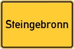 Place name sign Steingebronn