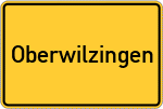 Place name sign Oberwilzingen