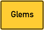 Place name sign Glems