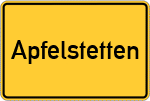 Place name sign Apfelstetten