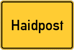 Place name sign Haidpost