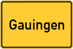 Place name sign Gauingen