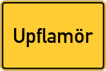 Place name sign Upflamör