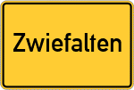 Place name sign Zwiefalten