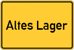 Place name sign Altes Lager