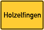 Place name sign Holzelfingen