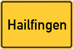 Place name sign Hailfingen