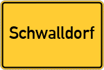 Place name sign Schwalldorf