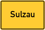 Place name sign Sulzau