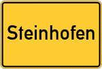 Place name sign Steinhofen