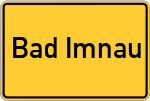 Place name sign Bad Imnau