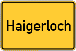 Place name sign Haigerloch