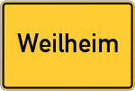 Place name sign Weilheim