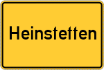 Place name sign Heinstetten