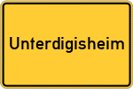 Place name sign Unterdigisheim