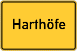 Place name sign Harthöfe