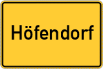 Place name sign Höfendorf