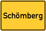 Place name sign Schömberg