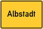 Place name sign Albstadt