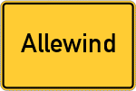 Place name sign Allewind