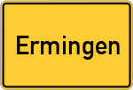 Place name sign Ermingen