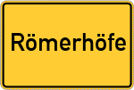 Place name sign Römerhöfe