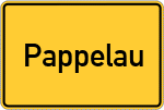 Place name sign Pappelau
