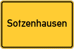 Place name sign Sotzenhausen, Gemeinde Pappelau