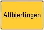 Place name sign Altbierlingen