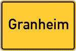 Place name sign Granheim
