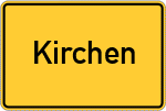 Place name sign Kirchen