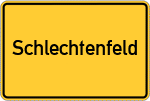 Place name sign Schlechtenfeld