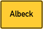 Place name sign Albeck
