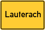 Place name sign Lauterach