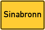 Place name sign Sinabronn