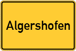Place name sign Algershofen