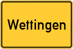 Place name sign Wettingen