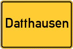 Place name sign Datthausen