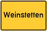 Place name sign Weinstetten