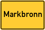 Place name sign Markbronn